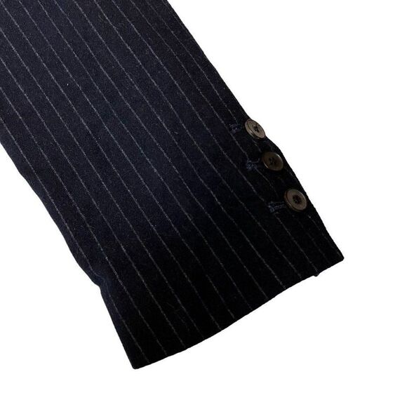 Zara Blazer Women’s XS Black‎ Pinstripe Crop Single Button Limited Edition Fall - Picture 9 of 11